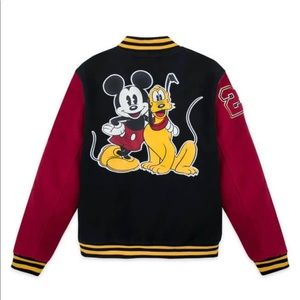 Throwback Mickey Mouse And Pluto Varsity Jacket